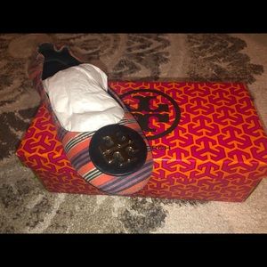 Tory Burch Reva multi stripe flats